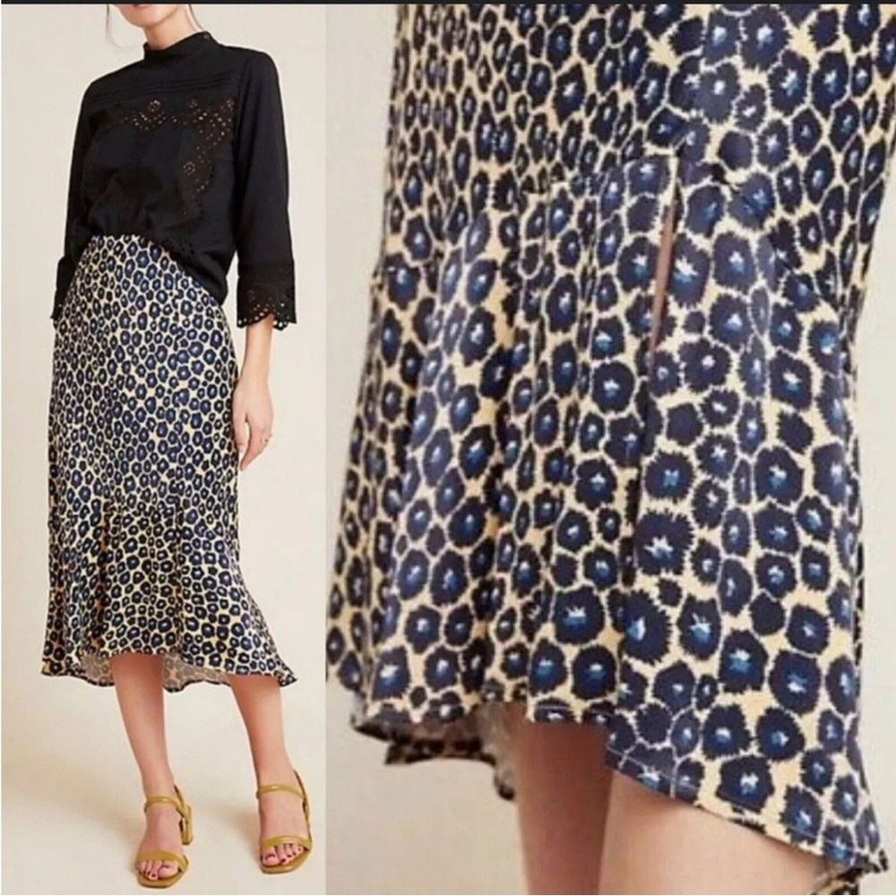 Anthropologie Maeve Janelle bias midi skirt